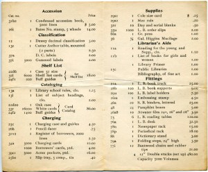 library_supplies1 List of supplies needed to support a small library