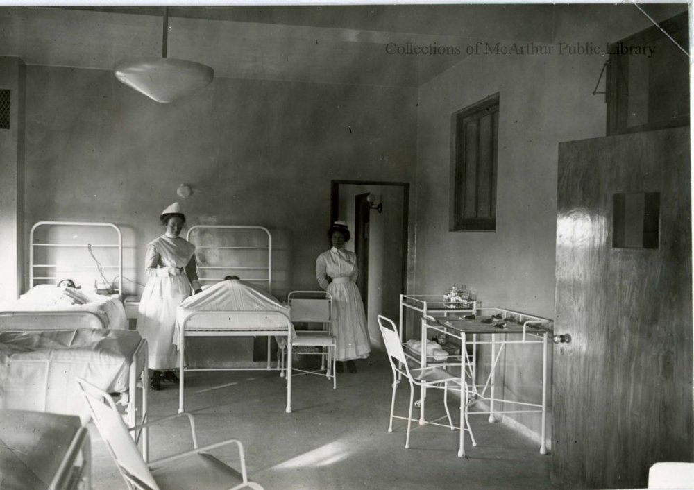 Nurses at Webber Hospital in 1912